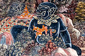 Detail from a mural painting with a 'Ramakien' motif - Thai version of the Indian Ramayana - from the temple complex of the Emerald Buddha, Bangkok (late 18th century) 